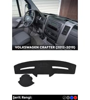 Volkswagen Crafter (2012-2019) 3d Torpido Koruma Kılıfı - Ön Göğüs Kaplama - Siyah Şerit