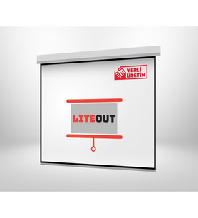 LiteOut 150x150cm Motorlu Kumandalı Projeksiyon Perdesi