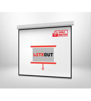 LiteOut 150x150cm Motorlu Kumandalı Projeksiyon Perdesi