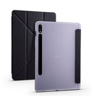 Galaxy Tab S7 Plus T970 için Kalemlikli Standlı Katlanır Kılıf (Siyah)