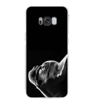 PrintiFy Samsung Galaxy S8 Plus ile Uyumlu Köpek 1 Kamera Korumalı Şeffaf Kılıf