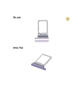 Uyumlu Samsung Z Flip 3 Sim İç Yuvası Tekli Mor Sim yuvası sim tepsisi sim aparatı yeni sim yuvası tekli sim tepsisi sim çekmecesi