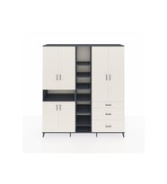 Hyperion Dolap 13 Raflı 3 Çekmeceli 6 Kapaklı 220x44x243 Antrasit-Aytaşı/Aytaşı