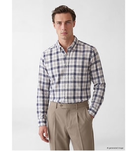 LCWAIKIKI Classic Bej Regular Fit Gabardin Erkek Gömlek