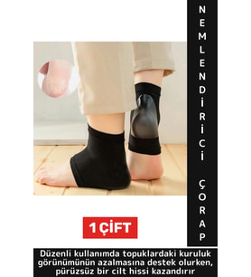 Ergonomik Konforlu Kaymaz Ağrı Azaltan Esnek Silikon Çok Şık Unisex Nemlendirici Topuk Çorabı