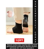 Ergonomik Konforlu Kaymaz Ağrı Azaltan Esnek Silikon Çok Şık Unisex Nemlendirici Topuk Çorabı