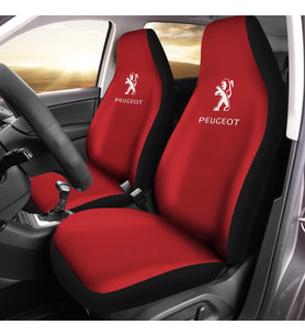 Peugeot 301 Araca Özel Oto Koltuk Kılıfı PRO - Kırmızı ( Yeni Tasarım - Yeni Fit Kalıp ) (Siyah)