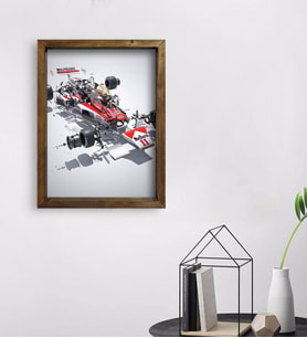 BK Gift Formula 1 Tasarımlı Doğal Masif Ahşap Çerçeveli Tablo 45x65cm-8