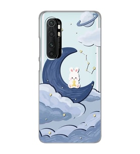 Xiaomi Mi Note 10 Lite Uyumlu Sevimli Ayıcık Desenli Şeffaf Telefon Kılıfı