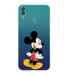Huawei Y7 2019  Kamera korumalı Kapak Mickey Mouse Tasarımlı  Şeffaf Kılıf