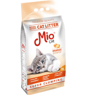 Kedi Kumu, 5 lt. Portakal Kokulu Bentonit, Kalın