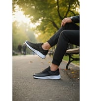 Enoch Erkek Kırmızı Detaylı Yüksek Beyaz Tabanlı Günlük Spor Ayakkabı Sneaker