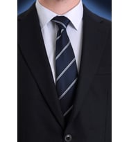 Lacivert Çizgili Kravat (Lacivert - Beyaz - Bordo)