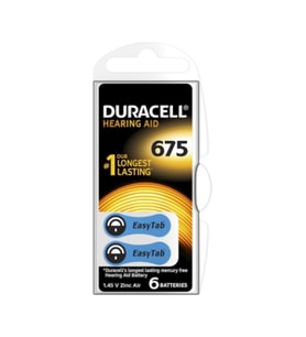 DURACELL 675 İŞİTME CİHAZ KULAK PİLİ 6 PARÇA  1 KUTU (5343)