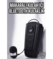 Makaralı Bluetooth Kulaklık Çağrı Cevaplama Kablolu Uzun Pil Ömrü