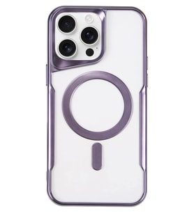Newface Apple iPhone 16 Pro Max Kılıf Boyi Magsafe Silikon Kapak - Derin Mor