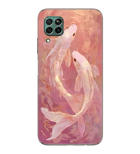 Huawei P40 Lite Uyumlu Baskılı Yumuşak Silikon Şeffaf Telefon Kılıfı