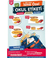 Okul Etiketi Hot Wheels Kalem Defter Etiketi Özel İsim Yazılabilen Etiket Seti - İsim Etiketi-T557-OE27