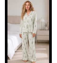 Night Kadın Casual Esnek Bol Pijama Takımı 4672