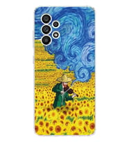 Samsung Galaxy A32 Uyumlu Vincent Van Gogh Tasarımlı Şeffaf Telefon Kılıfı