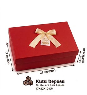 17x22x10 cm Hediye Kutusu-Kırmızı
