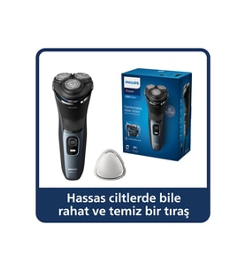 3000 Serisi Tıraş Makinesi S3144/00, Sinekkaydı, Islak ve Kuru Kullanım