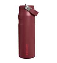 Stanley The IceFlow Bottle Flip Straw Pipetli Termos 2.0 0.7 L - (24 OZ) Cranberry (Koyu Kırmızı)
