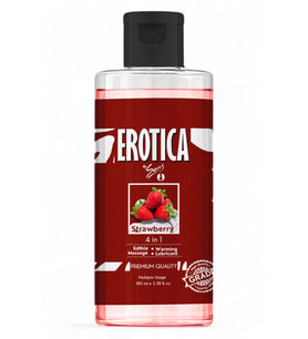 Strawberry 4 in 1 WB Lube 100ml by Sens Su Bazlı Çilek Aromalı Kayganlaştırıcı Masaj Jeli