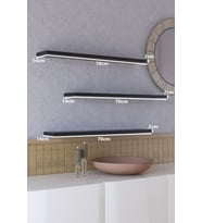 70 Cm 3lü Mat Siyah Mdf Uçan Duvar Rafı Gizli Bağlantı Kitaplık