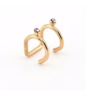 GOLD SARI RENKLİ EARCUFF KIKIRDAK KÜPE TAŞLI SARMAL EX096