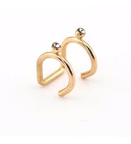GOLD SARI RENKLİ EARCUFF KIKIRDAK KÜPE TAŞLI SARMAL EX096