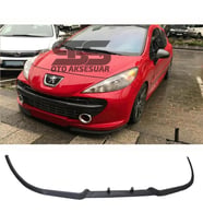 Peugeot 207 Cupra R Uyumlu Ön Lip Mat Siyah Ön Tampon Lip