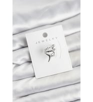 Gümüş Renk Pirinç Diken Model Kıkırdak Earcuff Küpe - TJ-BKP11622