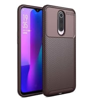 Oppo RX17 Pro Kılıf Esnek Soft Karbon Tasarım Legion Serisi (Kahverengi)