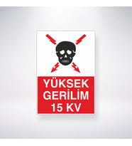Yüksek Gerilim 15KV 21x28 Arkası Yapışkanlı Levha