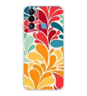 PrintiFy Teco Pova Neo ile Uyumlu 1mm Slim Fit Retro Renkler 5 Baskılı Şeffaf  Kılıf
