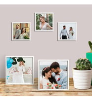 Yapışkanlı Sök Tak Pola Çerçeveler 12x12cm - 5'li Paket HK2712 (Beyaz)