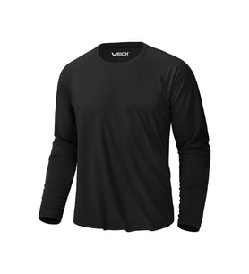 Erkek Siyah Basic Uzun Kollu Tişört Sporcu Body T-shirt