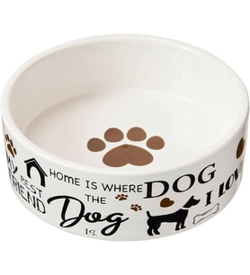 I Love Dogs Tabağı - Yuvarlak Seramik Yemek/Evcil Hayvanlar için Yüksek Duvarlı Su Kasesi, Bulaşık Makinesinde Yıkanabilir, Küçük Köpekler, Kediler, Sürüngenler, Büyük Kuşlar, 12,7 cm, 1,75
