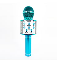 Winex Bluetooth Karaoke Mikrofonu UsbA+TF Sd Kart+3.5mm Aux Girişli Mavi