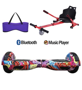 Citymate Elektrikli Kaykay Hoverboard Akıllı Denge 6.5 Inch + HoverKart + Çanta EXTREM PAKET D16