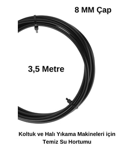 Koltuk ve Halı Yıkama Makineleri için 8 mm Çap 3,5 m Temiz Su Hortumu