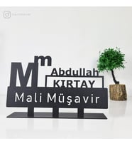 Mali Müşavir İsimlik - Muhasebeci İsimlik - Kişiye Özel Metal İsimlik