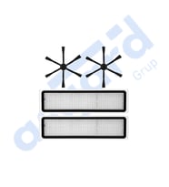 Dreame D10S, D10S PRO, D9 MAX GEN2 Uyumlu 2 Yan Fırça 2 Filtre PKT-iasgf0000262
