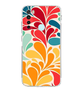 PrintiFy Xiaomi Redmi Note 8 ile Uyumlu Retro Color 5  Kamera Korumalı Şeffaf  Kılıf