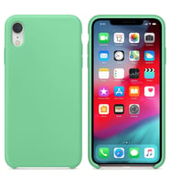Apple iPhone XR Altı Açık Liquit Lansman Silikon Mint Yeşil