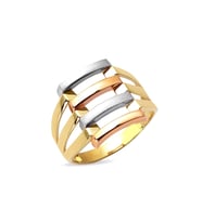 Dörtlü Kaburga Taşsız Altın Yüzük