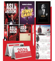 Asla Vazgeçme - Ayraç - Kartpostal - Poster - Kirli çark -  2026 Ajanda İstikbal - Sakarya Duvar Takvimi - Masa Takvimi