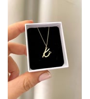 Kişiye Özel 925 Ayar Gümüş Minimalist Harf Kolye