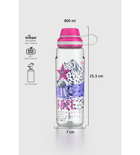 Renga Ege Free Desen 800 ml Tritan Matara 912069 Fuşya
